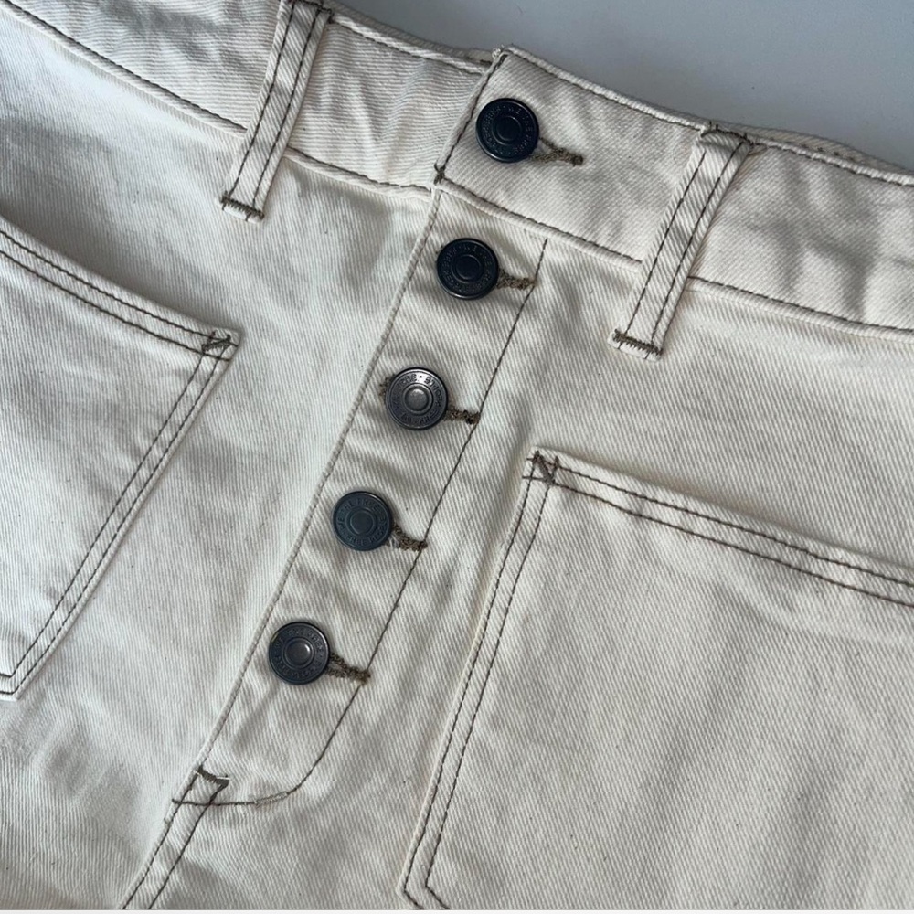 We the Free Cream High-waisted Button-up Shorts - Picture 4 of 6